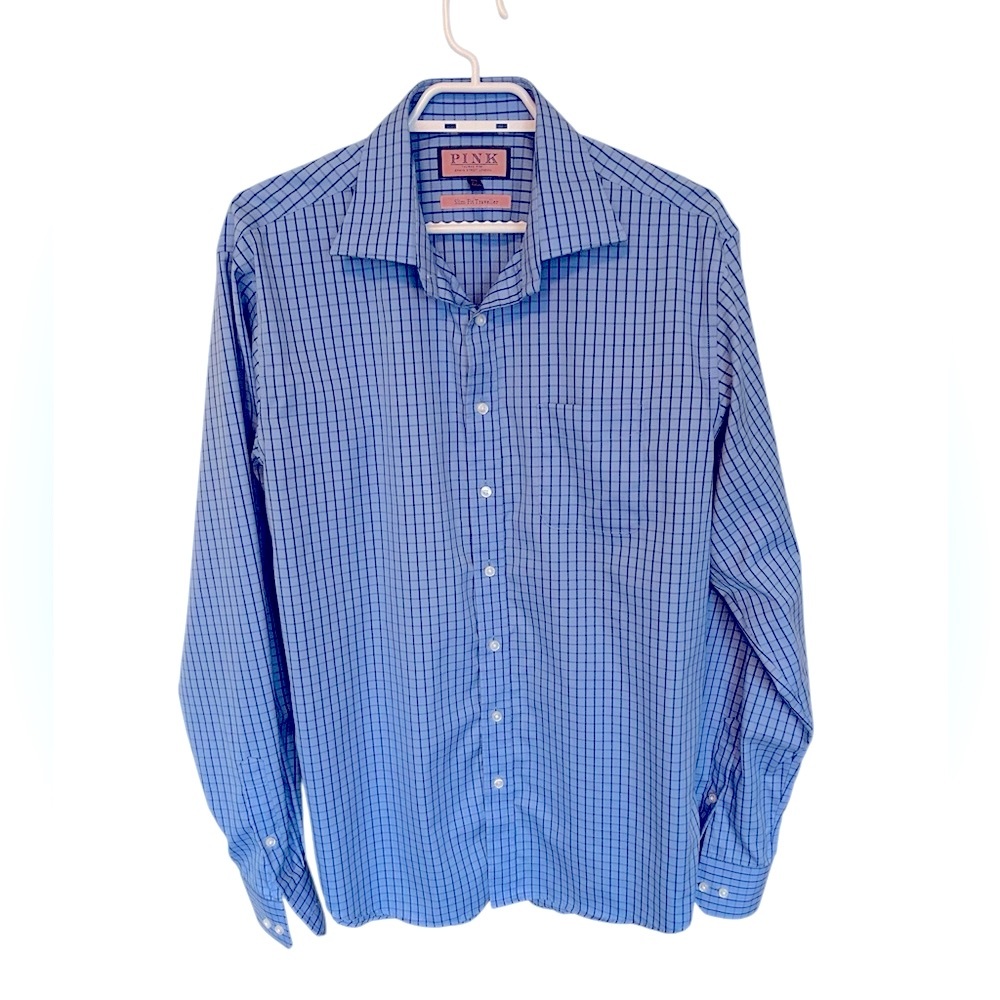 Thomas Pink Dress Shirt Size 16.5”